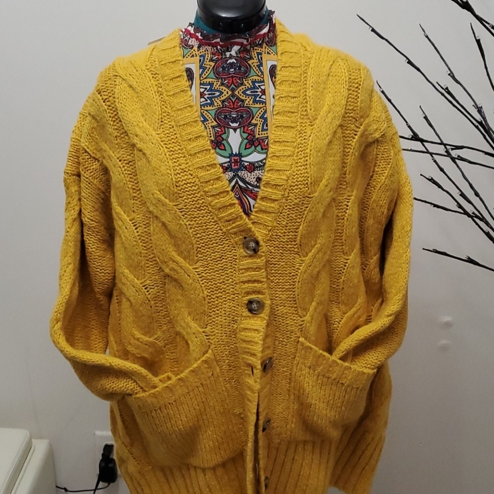 J Crew Cable Knit Cardigan